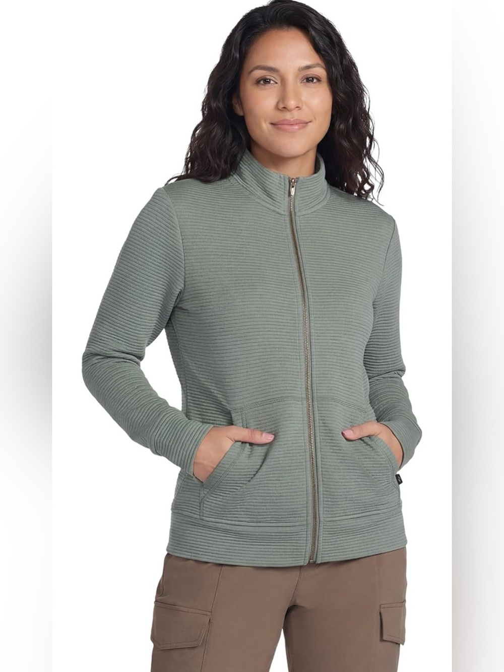 Skechers GO WALK Everywhere Ottoman Rib Jacket Green M